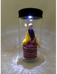 Lámpara "Te tengo en el Bote" Mantón amarillo y estrella 2