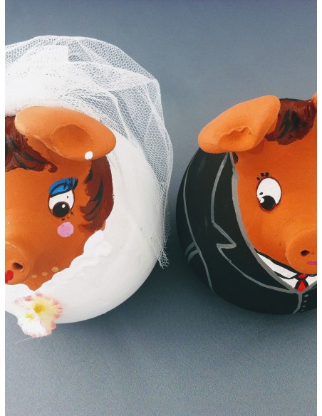 Huchas cerditos novios sin patas grandes