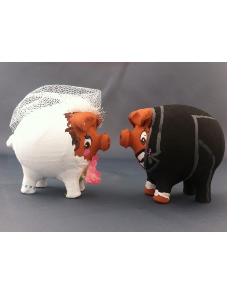 Huchas cerditos novios minis Pack 5 Parejas