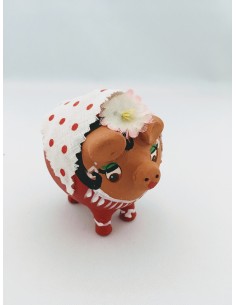 hucha cerdita flamenca cuatro patas Mini 2