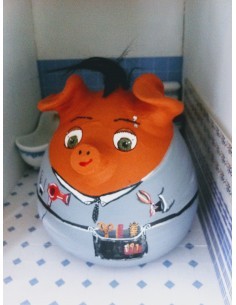 Hucha Cerdito Peluquero y Estilista