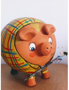 Hucha cerdito granjero