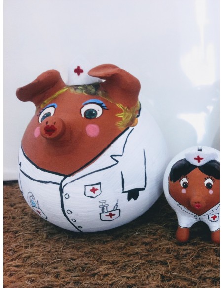 Hucha cerdito enfermeras, doctoras, médicos , enfermeros