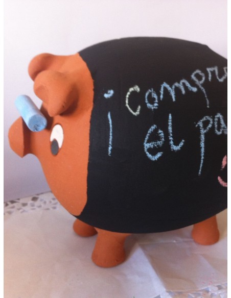 Cerdito hucha pintura de pizarra