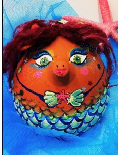Hucha cerdito personaje Sirenita