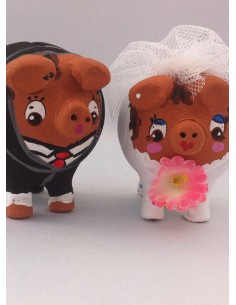 Huchas cerditos novios cuatro patas minis 2