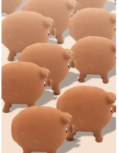 Cerdito hucha tradicional sin decorar Pack de 10 Uds 2