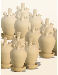 Botijo tradicional grande arcilla blanca sin decorar Pack de 10 Uds