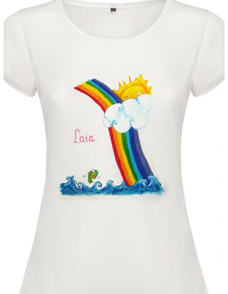 Camiseta arcoiris con pez