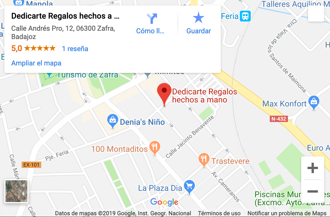 Dedicarte regalos hechos a mano localización